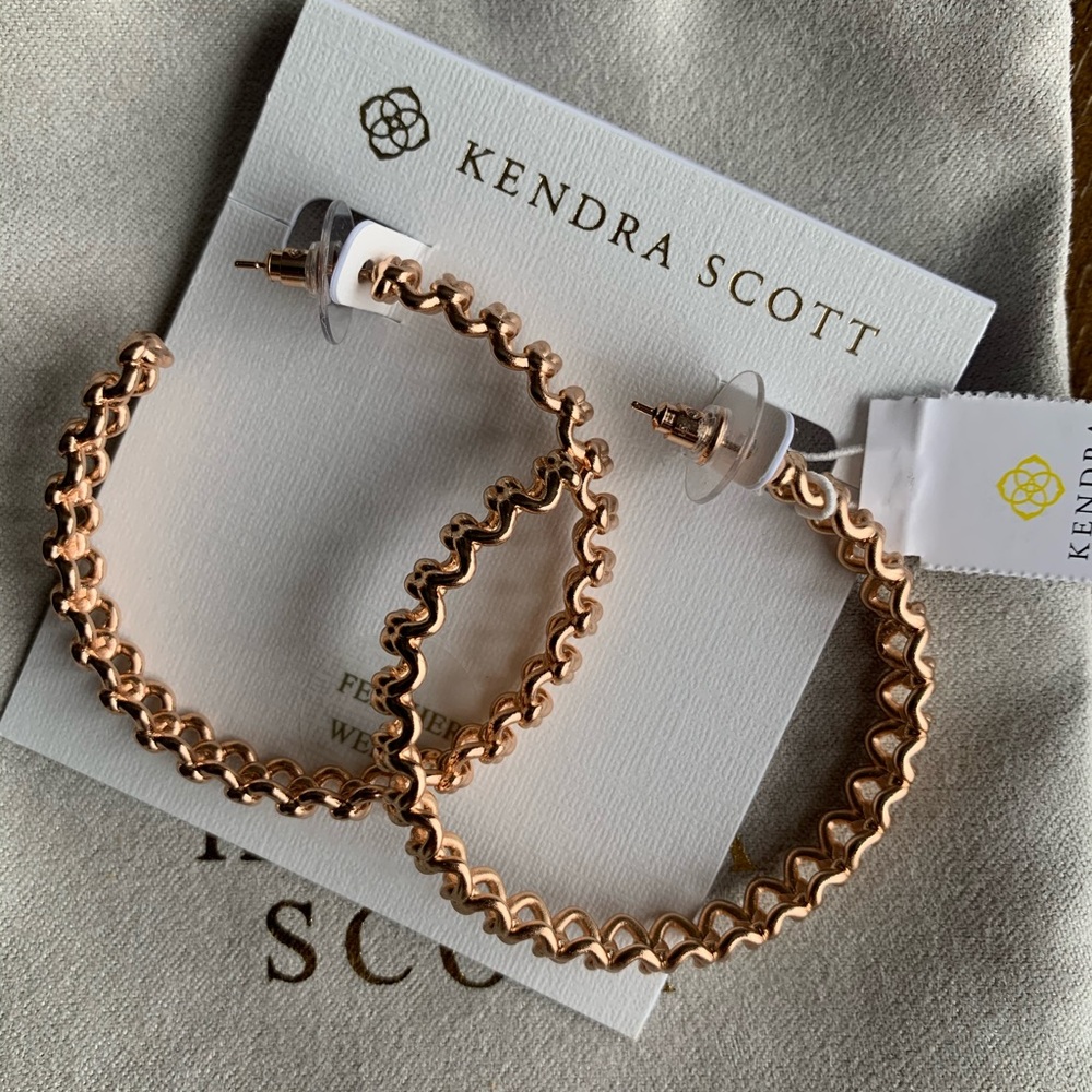 Kendra Scott Fallyn Hoops Rose Gold